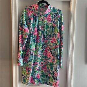 Lilly Pulitzer Long Sleeve Dress - Pink and Green